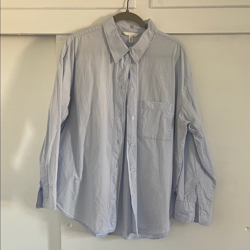 H&M Light Blue Casual Button-Down Shirt
